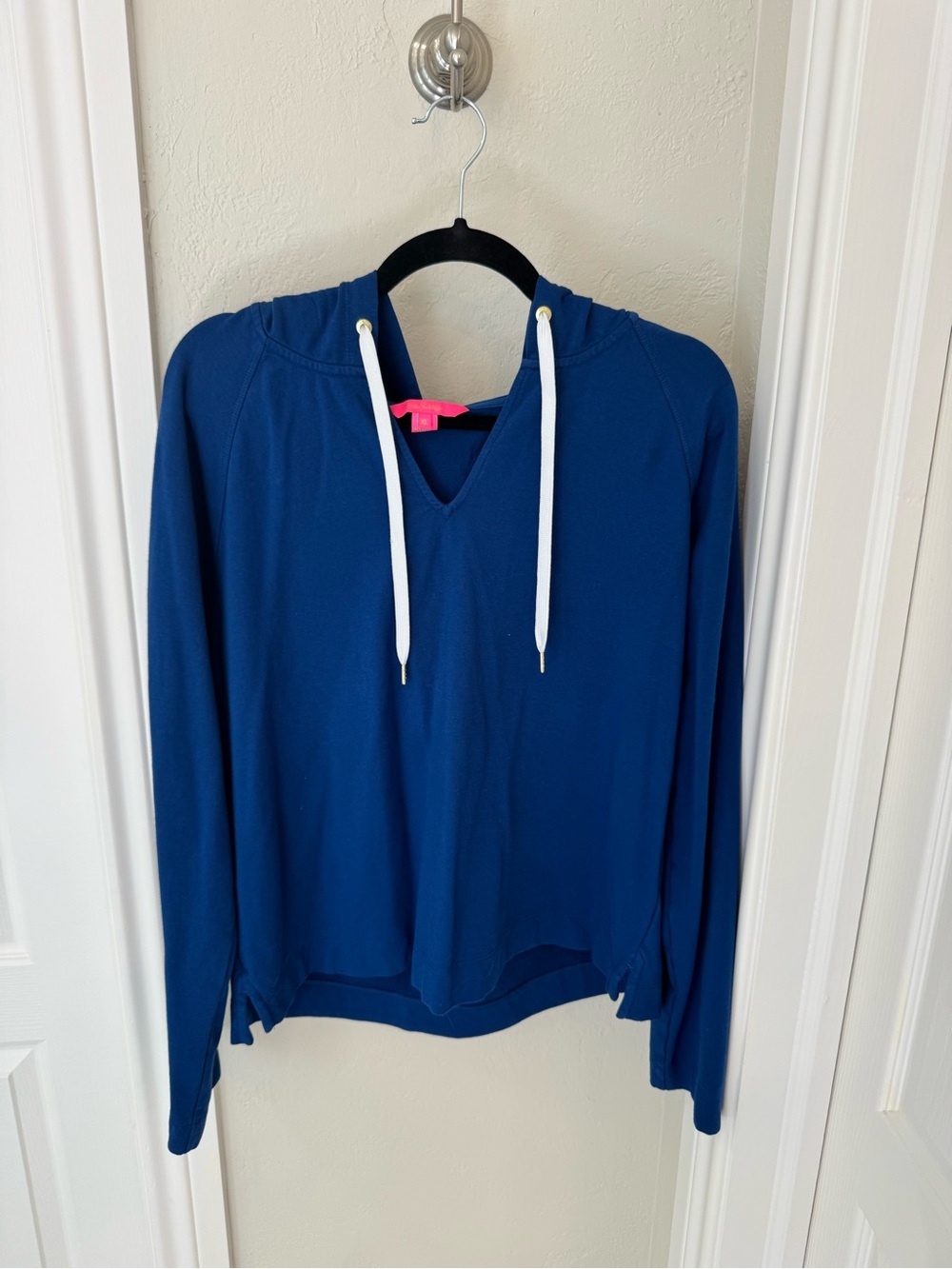 Lilly Pulitzer Navy Hoodie with Gold Grommets